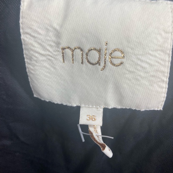 Maje Visala Boucle Tweed Jacket Ecru And Noir Size 36 quiet luxury holiday - Picture 10 of 11